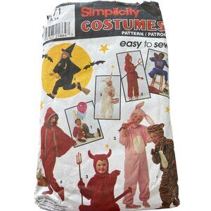 Vintage Simplicity 8271 Costume Pattern Size 3-8 Kids Jumpsuit Halloween CUT